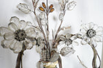 Antique Maison Baguès French Silver Leaf Large Sconce C1920s