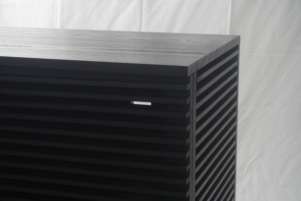 Modern Wood Slat Media Console