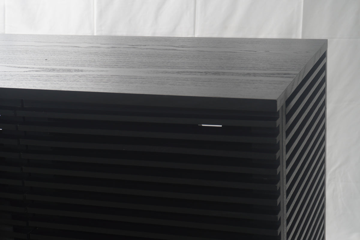 Modern Wood Slat Media Console