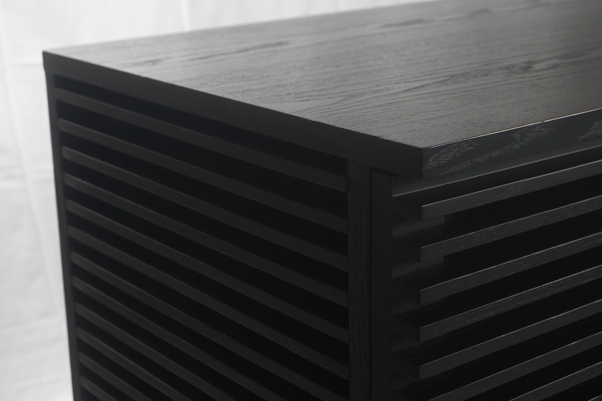 Modern Wood Slat Media Console