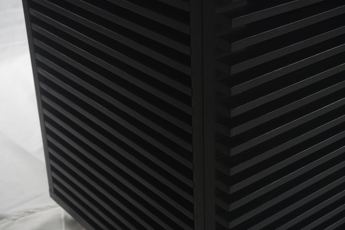 Modern Wood Slat Media Console