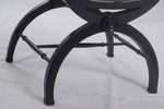 English Regency Style Mahogany and Cane Curule Form Armchairs