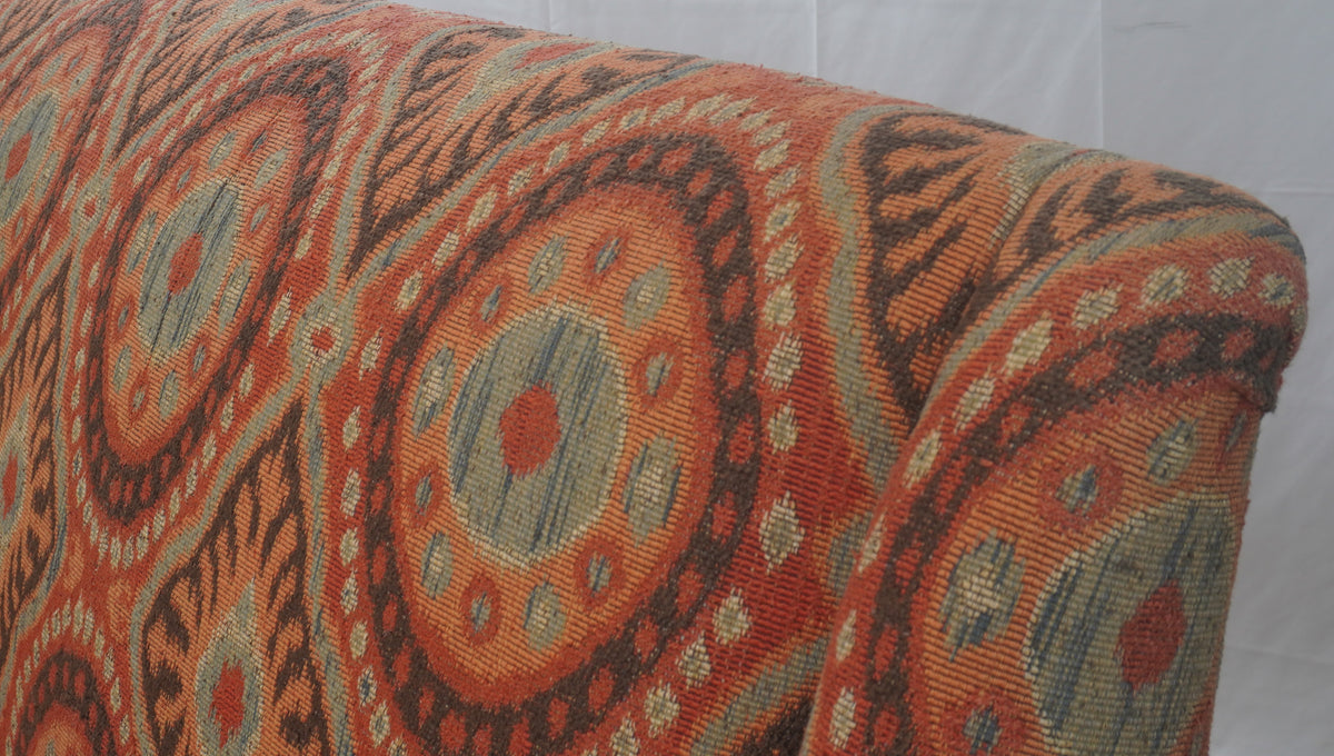 Jonas NY Upholsterer Monte Carlo Sofa with Bursa Suzani Fabric & Custom Pillows