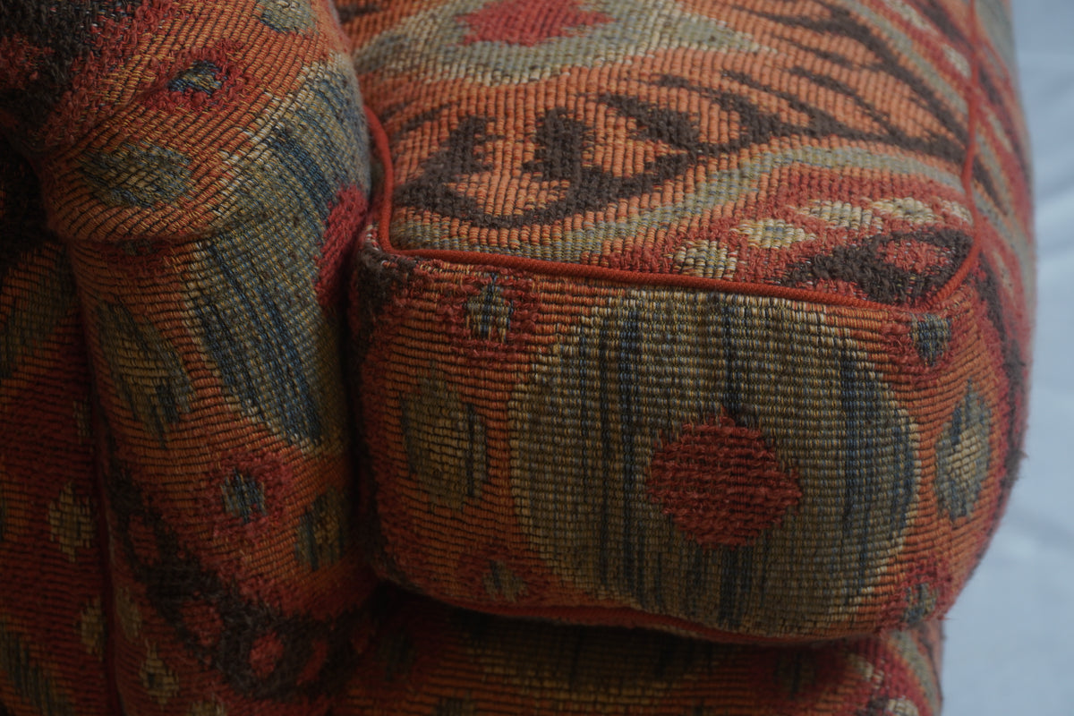 Jonas NY Upholsterer Monte Carlo Sofa with Bursa Suzani Fabric & Custom Pillows