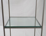 Charleston Forge Spectrum Contemporary Steel Glass Etagere