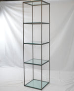 Charleston Forge Spectrum Contemporary Steel Glass Etagere