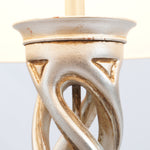Vintage James Mont Silver Gilt Twist Table Lamps, Pair of
