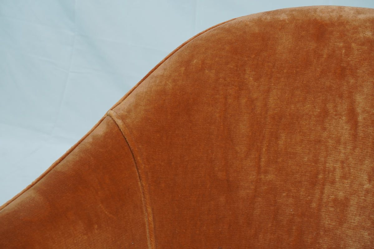 Vintage Italian MCM Style Velvet Lounge Chair (Newly Upholstered)