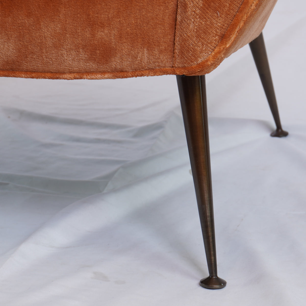 Vintage Italian MCM Style Velvet Lounge Chair (Newly Upholstered)
