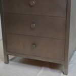 Modern Metal Zinc Wrapped 6 Drawer Dresser