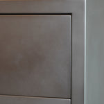 Modern Metal Zinc Wrapped 6 Drawer Dresser