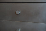 Modern Metal Zinc Wrapped 6 Drawer Dresser