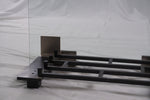 Modern Tempered Glass Fire Screen with Log Rack