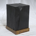 Andrianna Shamaris Modern Burnt Oak Stool on Brass Base