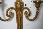 French Louis XVI Style Bronze Wall Sconces, Pair of