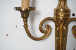 French Louis XVI Style Bronze Wall Sconces, Pair of