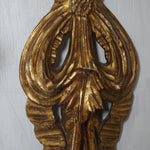 Vintage Italian Carved Gilt Wood & Metal Wall Sconces