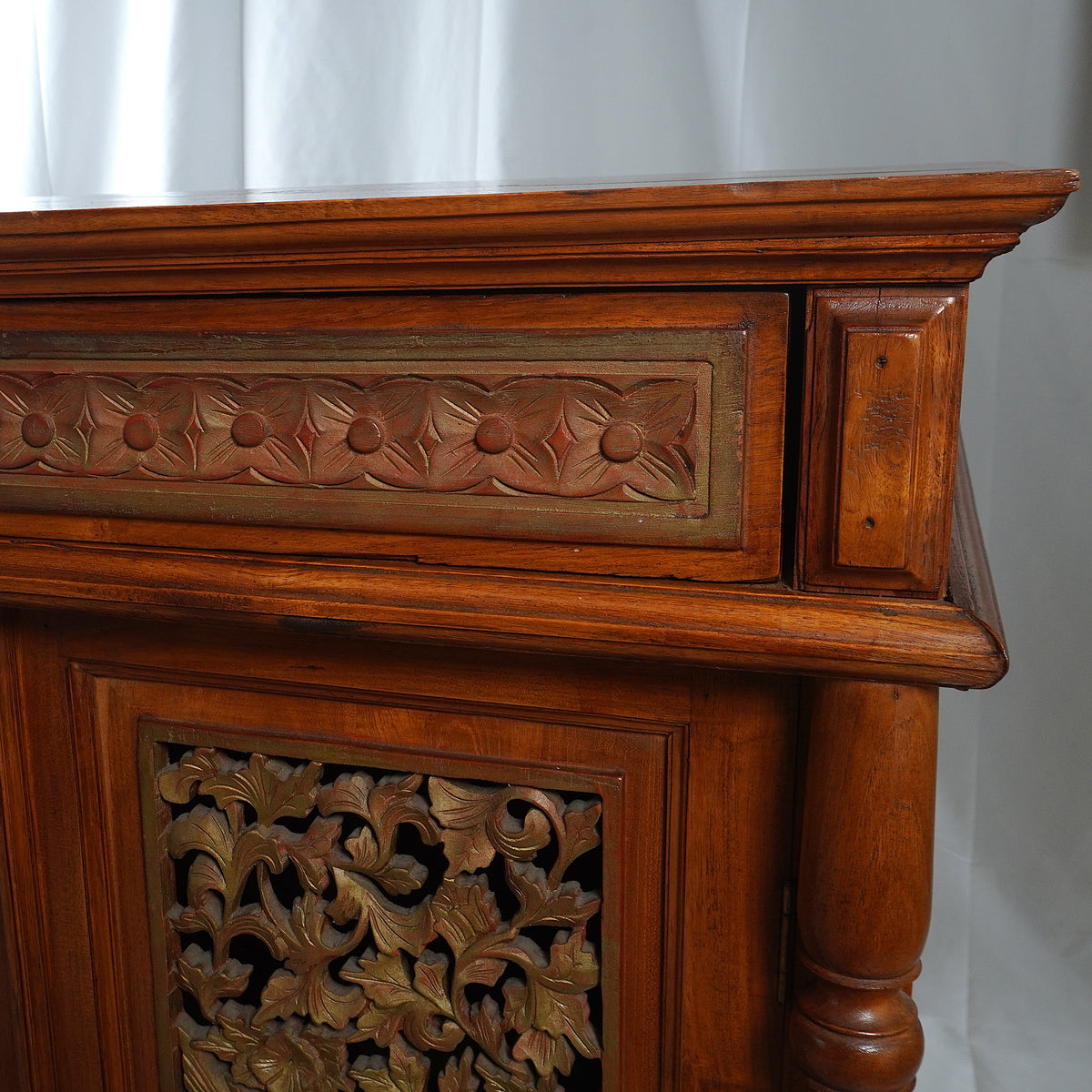Vintage Asian Hand Carved Cabinet