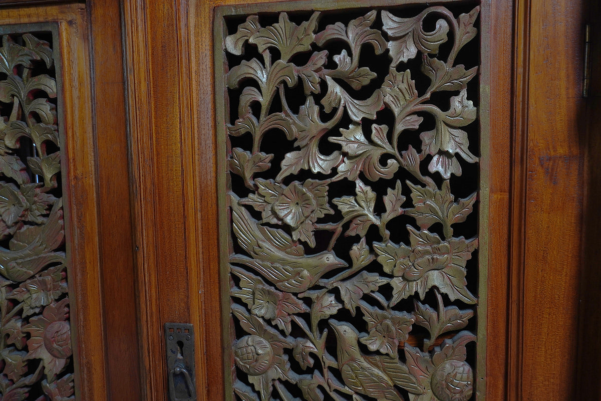 Vintage Asian Hand Carved Cabinet
