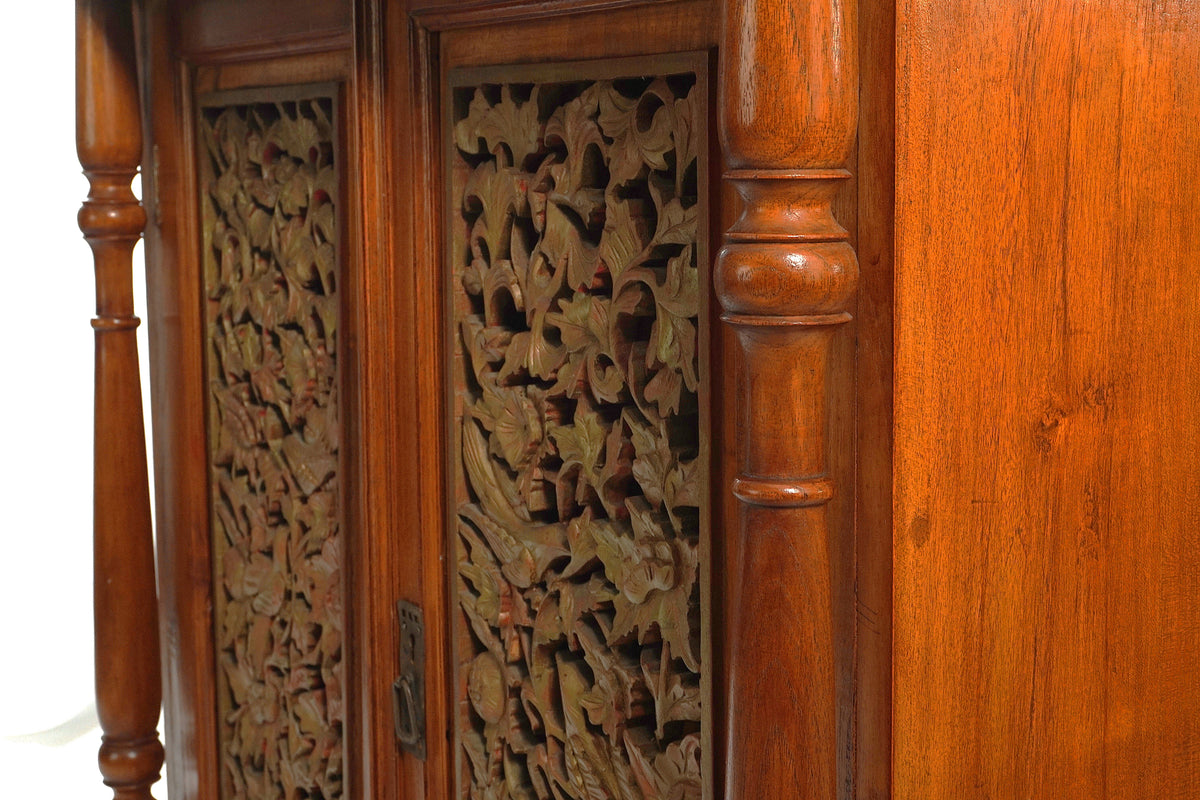 Vintage Asian Hand Carved Cabinet