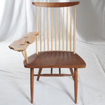 Rare George & Mira Nakashima Burl Slab Arm Lounge Chair, Signed & Dated