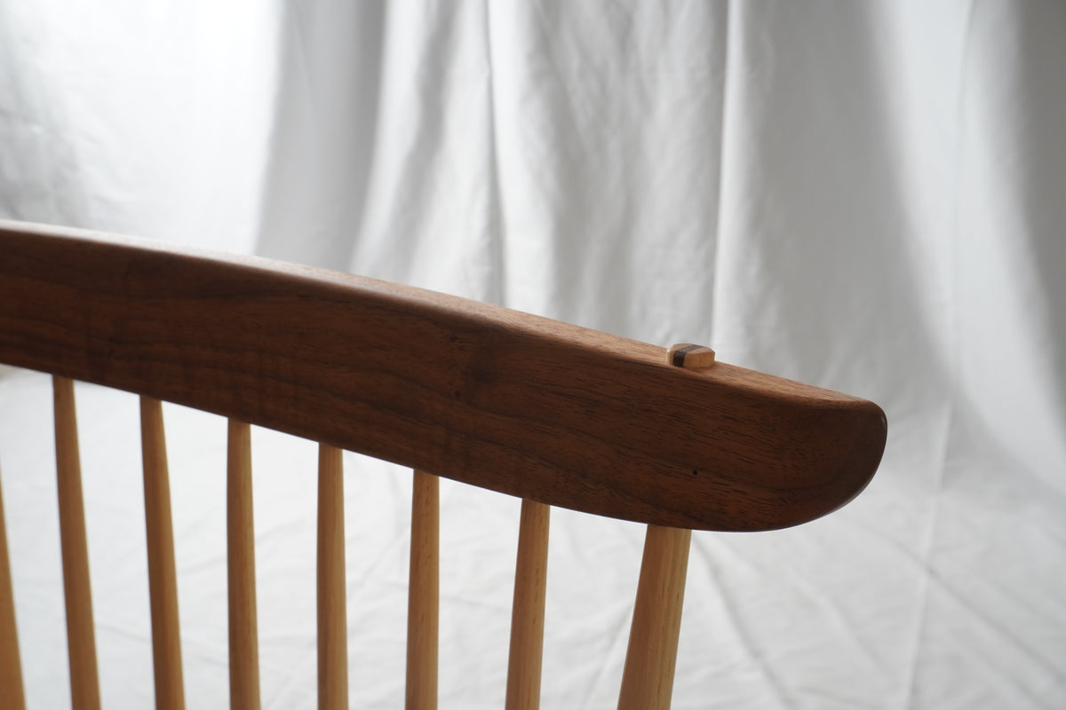 Rare George & Mira Nakashima Burl Slab Arm Lounge Chair, Signed & Dated