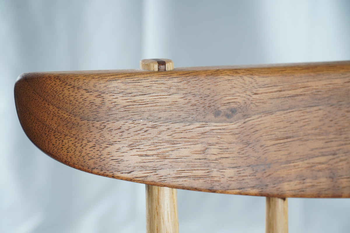 Rare George & Mira Nakashima Burl Slab Arm Lounge Chair, Signed & Dated