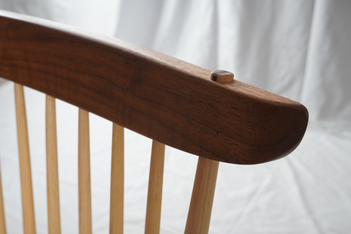 Rare George & Mira Nakashima Burl Slab Arm Lounge Chair, Signed & Dated