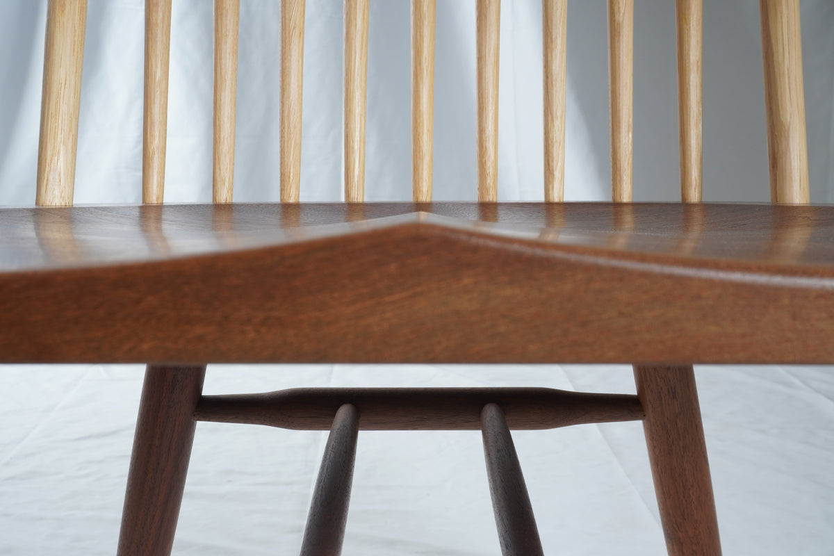 Rare George & Mira Nakashima Burl Slab Arm Lounge Chair, Signed & Dated