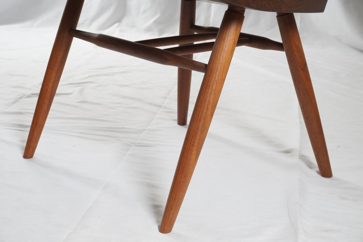 Rare George & Mira Nakashima Burl Slab Arm Lounge Chair, Signed & Dated