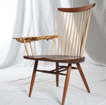 Rare George & Mira Nakashima Burl Slab Arm Lounge Chair, Signed & Dated