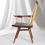 Rare George & Mira Nakashima Burl Slab Arm Lounge Chair, Signed & Dated