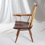 Rare George & Mira Nakashima Burl Slab Arm Lounge Chair, Signed & Dated