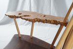 Rare George & Mira Nakashima Burl Slab Arm Lounge Chair, Signed & Dated