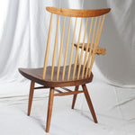Rare George & Mira Nakashima Burl Slab Arm Lounge Chair, Signed & Dated