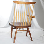 Rare George & Mira Nakashima Burl Slab Arm Lounge Chair, Signed & Dated