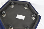 Room & Board Hexagon Corduroy Ottomans, Pair of