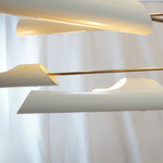 Rare David Weeks x Large Torroja Eight Light Tiered Pendant Light, Chandelier by Eduardo Torroja