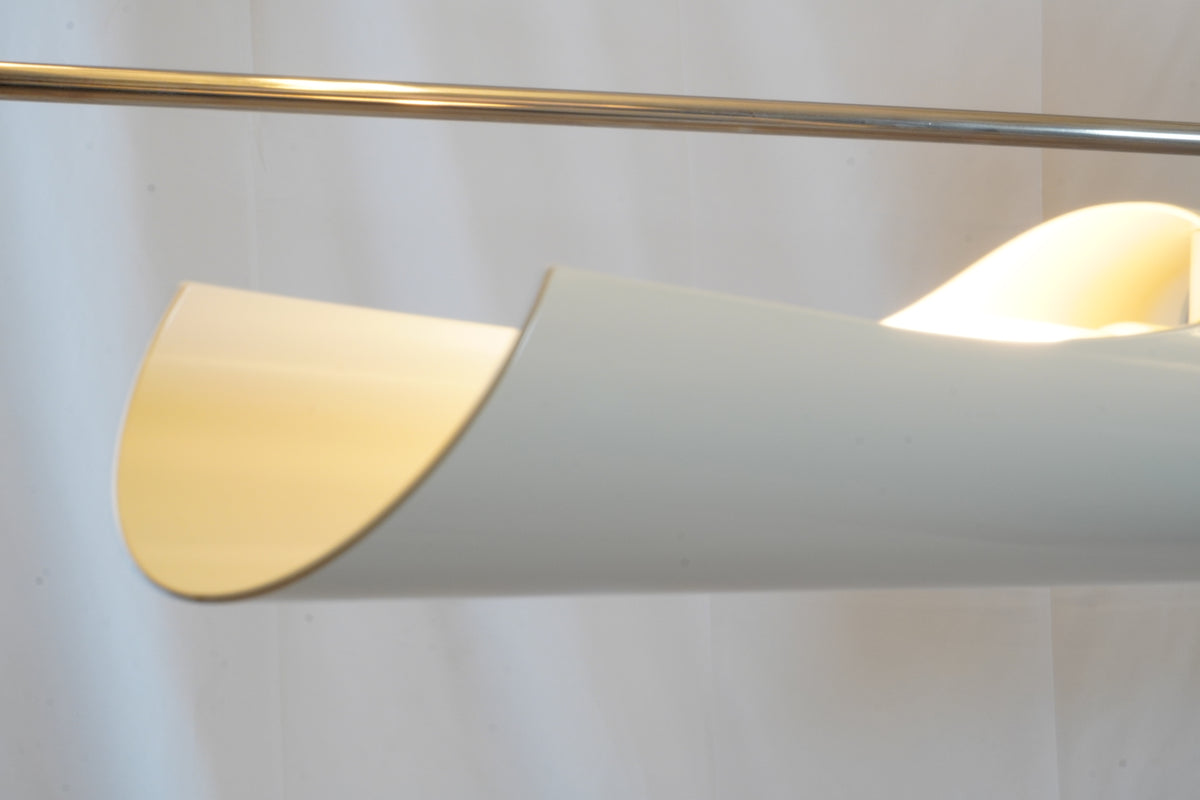 Rare David Weeks x Large Torroja Eight Light Tiered Pendant Light, Chandelier by Eduardo Torroja