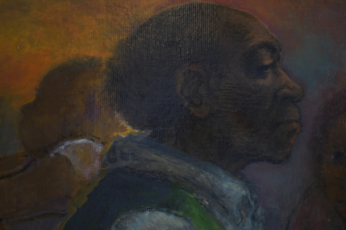 Jean Savage Abbott  Waiting, 1982 Oil on Canvas Painting