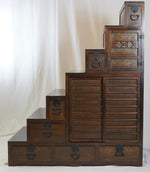 Vintage Japanese Hardwood Cha Tansu - Tea Chest
