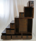 Vintage Japanese Hardwood Cha Tansu - Tea Chest