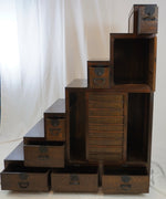 Vintage Japanese Hardwood Cha Tansu - Tea Chest