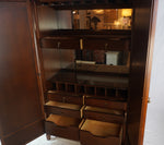 Hickory Chair Furniture Antiqued Mirrored Bar Cabinet Credenza Breakfront Sideboard