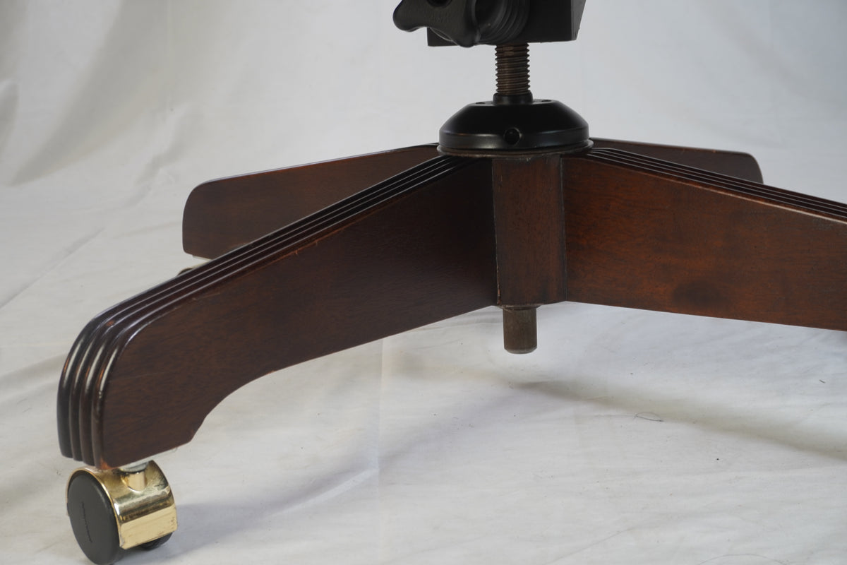 Transitional Chesterfield Style Oak France Director's Chair