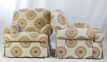 Emanuel Cappello Skirted Club Chairs, Pair of