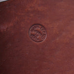 Vintage Italian Nova Tecno Leather and Glass Orb Table Lamp, 60s