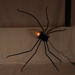 Vintage Italian Handmade Iron & Copper Spider Sconce with Murano Glass