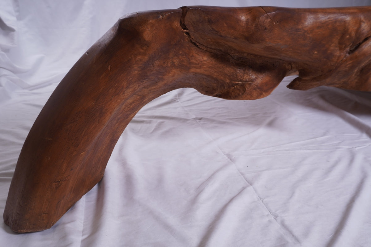 Vintage Large Solid Teak Live Edge Coffee Table