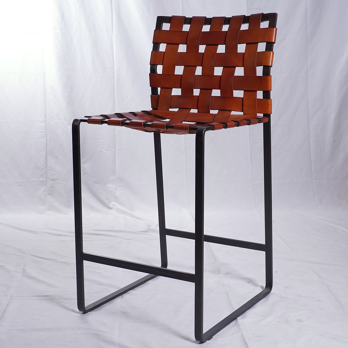 Mark Albrecht Studio Webbed Counter Stools, Pair of